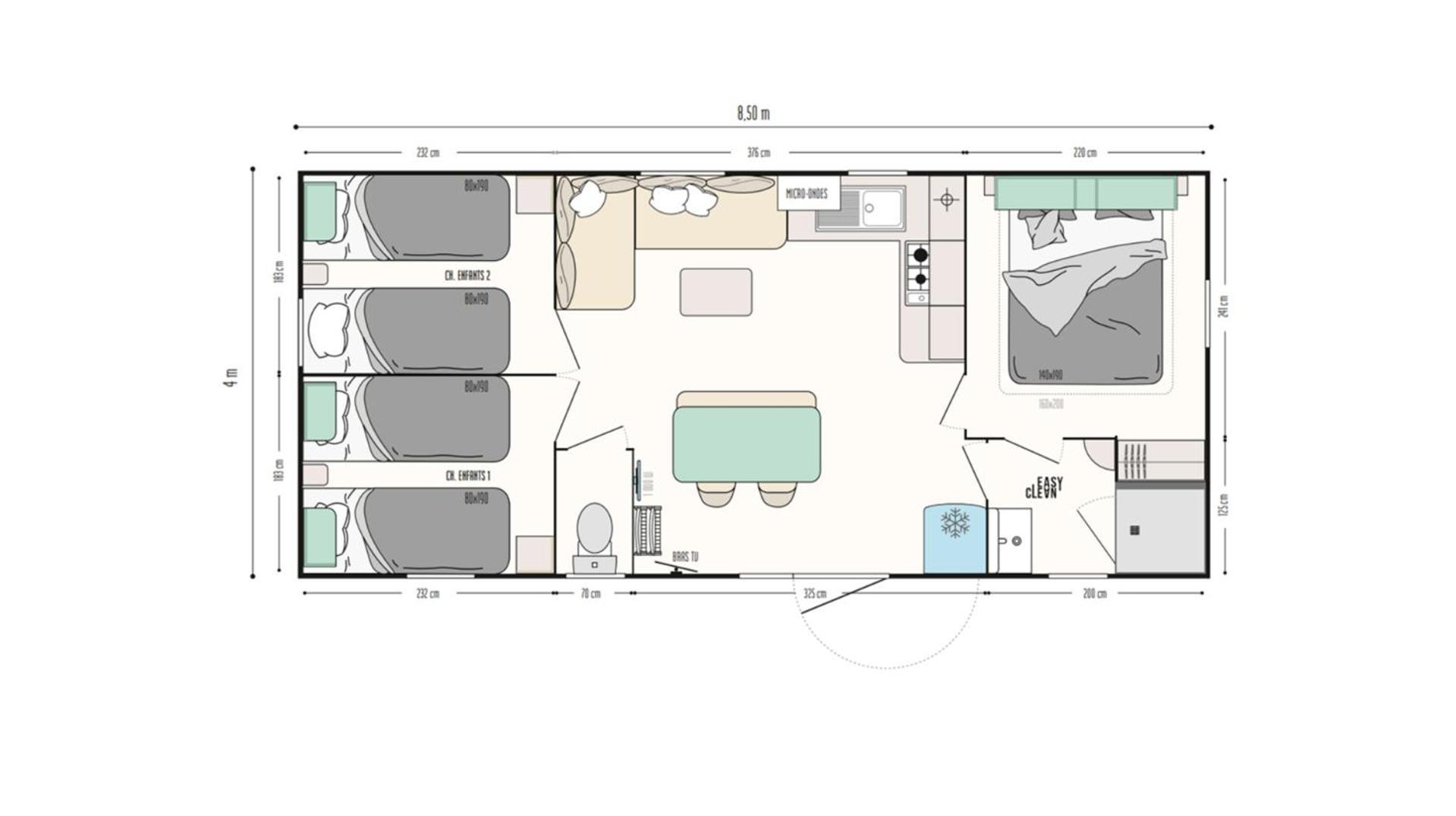 Le Muscat - Bungalow Pour 5 - Tv - Clim Boofzheim Bilik gambar